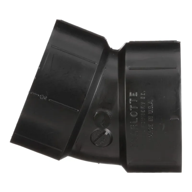 Charlotte Pipe 02888 3 1/16 Bend - 22 Deg - Elbow - Hub x Hub - ABS DWV