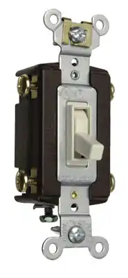 Legrand 664SLAG Pass & Seymour Light Almond Self Grounding 4-Way Toggle Switch