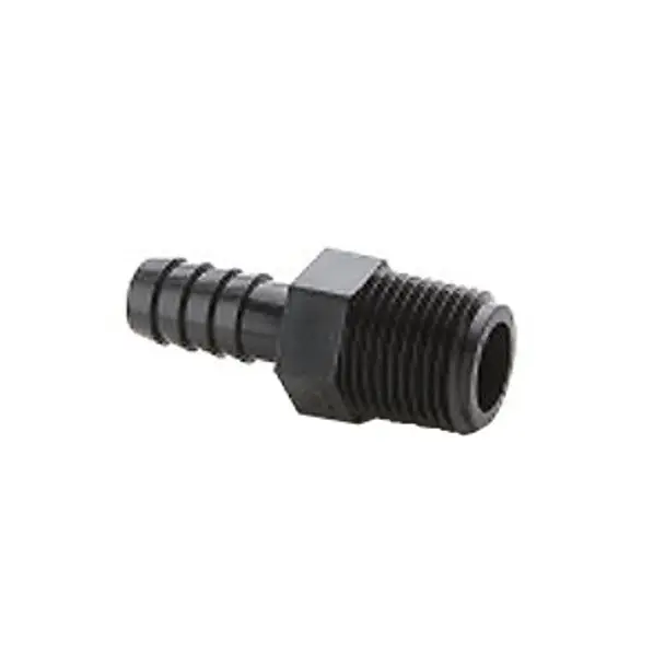 Parker P6MCB12 Nipple, 3/8 in, Polyethylene, Domestic