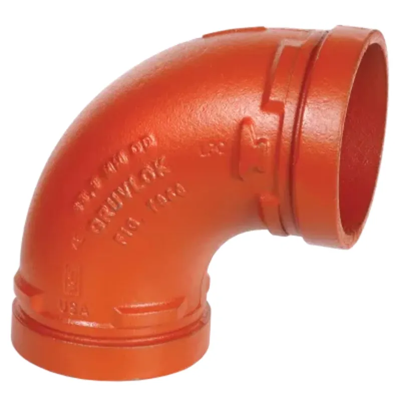 Gruvlok GVLF-7050-200-PNTD 2 90 Elbow - Painted - GR x GR