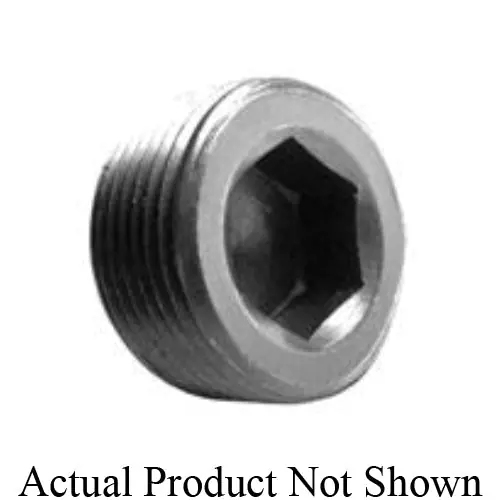 Billco HG.013 Hex Socket Pipe Plug, Steel, 1/8 in, NPTF, Galvanized