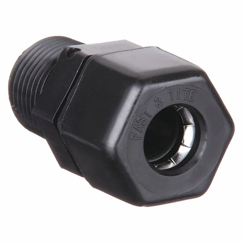 Parker P5MCB2 Male Connector, 5/16 in, Polyethylene, Domestic