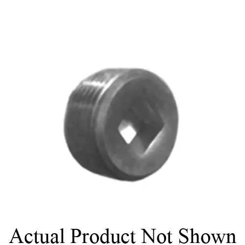 Billco IB.050 Square Socket Pipe Plug, Steel, 1/2 in, NPTF, Black Oxide