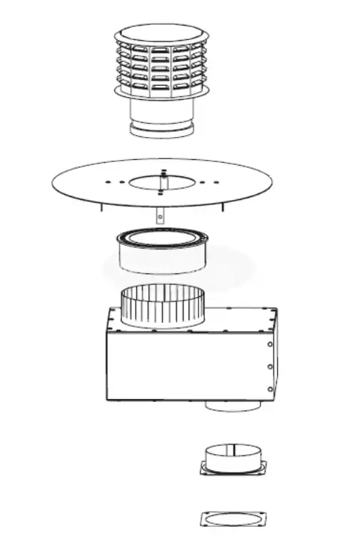 STERLING X7-4 Combustion Air Inlet Kit, For XF/XC Series Unit Heaters (030-075 Capacities)