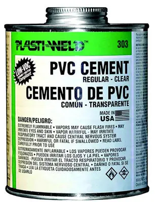 Oatey 30356S PVC Cement, 8 oz Container, Liquid, Clear