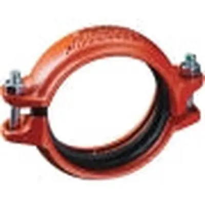 Victaulic L01209NPE0 FireLock Installation-Ready 009N Orange Enamel Ductile Iron Grooved Rigid Coupling with Grade E EPDM Type-A Vic-Plus Pre-Lubricated Gasket 1-1/4 in