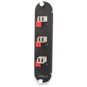 Corning CCH-CP06-A8 Connector Housing with LC Adapters Multimode OM1 3 LC Duplex Adapters for 6-Strand Fiber Beige