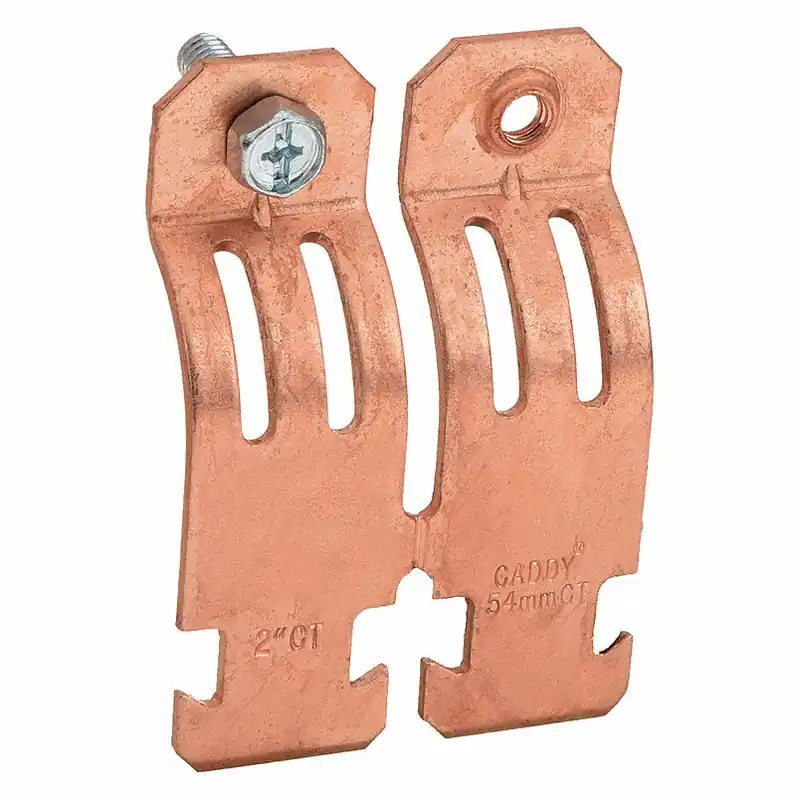 nVent CADDY COPC0200CP Single Piece Strut Clamp for Copper Tube, 2 Copper Tube, 2 1/8 OD