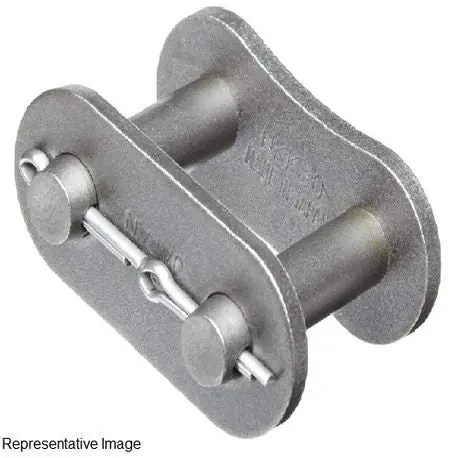 HKK Chain HKKRC120CCL1 Connecting Link ANSI 120 Single Strand Cottered Carbon Steel 1 1/2 in Pitch x 7/8 in Roller Dia x 1 in Roller W
