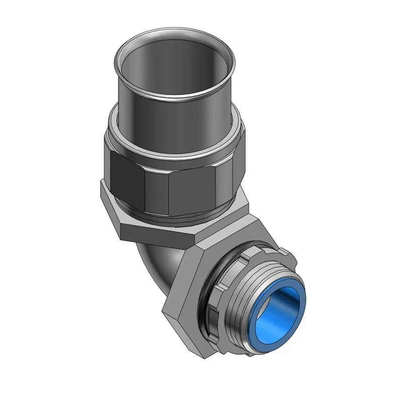 ABB 3741 T&B Connector With Insulated Throat 90 deg 1/2 in