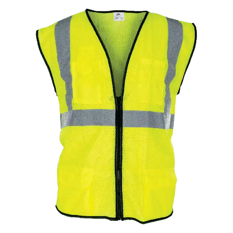 SAS 690-2211 High-Vis Class 2 Surveyor’s Vest, 2X-Large, Yellow