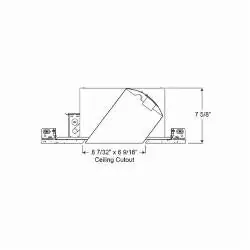 Acuity Brands IC928 Juno Super Sloped Housing IC 120 VAC 6-9/16 x 8-7/32 in